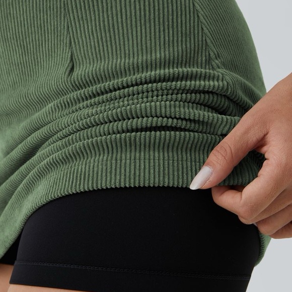 High Waisted 2-in-1 A Line Mini Corduroy Casual Skirt Size Large - Picture 6 of 6